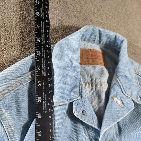 VTG Heritage Levi's Trucker Jacket 70506-0211 Denim Mens S Light Wash USA‎ 70s - Picture 4 of 9